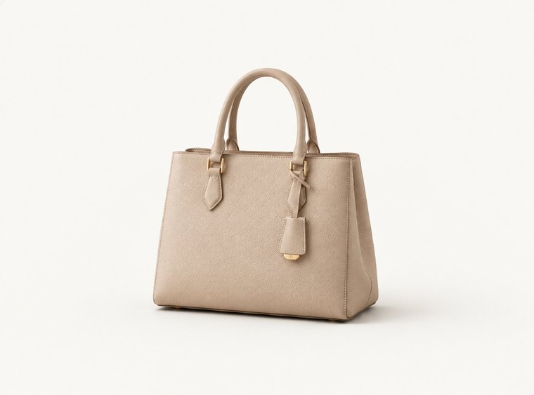 Product capture - studio shot of a handbag on a plain background